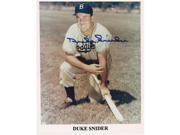 Duke Snider Autographed Brooklyn Dodgers 8X10 Photo 2X World Series Champion