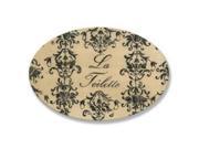 Stupell Industries WRP 786 La Toilette Toile Oval Wall Plaque