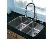 Vigo Inductries VG15309 VIGO All in One 32 inch Undermount Stainless Steel Kitchen Sink and Faucet Set