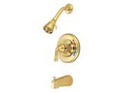 Kingston Brass KB632 Pressure Balance Tub Shower Faucet Polished Brass