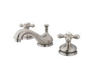 Kingston Brass KS1168AX Two Handle 8 in. to 16 in. Widespread Lavatory Faucet with Brass Pop up