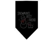 Mirage Pet Products 67 25 20 SMBK Snowmans Best Friend Rhinestone Bandana Black Small