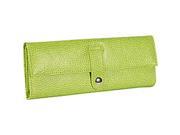 Budd Leather 290855 39 Pebble Grained Leather Jewel Roll Lime