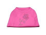 Mirage Pet Products 52 49 LGBPK Multi Colored Flower Rhinestone Shirt Bright Pink L 14