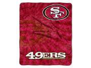 Northwest 1NFL 06501 0013 RET Strobe 49ers NFL Sherpa Throw 50x60