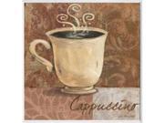 Stupell Industries KWP 929 Cappuccino Coffee Cup Square Wall Plaque