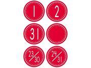 Teacher Created Resources 5214 Crazy Circles Calendar Days Red and White