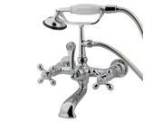 Kingston Brass Cc558T1 Clawfoot Tub Filler With Hand Shower Polished Chrome Finish