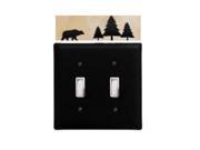 Village Wrought Iron ESS 83 Bear with Trees Switch Cover Double