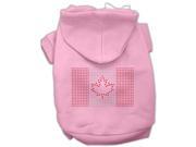 Mirage Pet Products 54 17 XXXLPK Canadian Flag Hoodies Pink XXXL 20