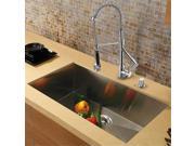Vigo Inductries VG15294 VIGO All in One 30 inch Undermount Stainless Steel Kitchen Sink and Chrome Faucet Set
