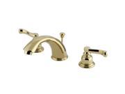 Kingston Brass KB962FL Two Handle 4 in. to 8 in. Mini Widespread Lavatory Faucet with Retail Pop up