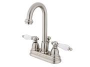 Kingston Brass KB3618PL Two Handle 4 in. Centerset Lavatory Faucet with Retail Pop up