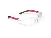 Radians BD260 PC Black and Decker Women Youth Lightwieght Pink Temples Frameless Clear Lens Safety Glass Pack of 2