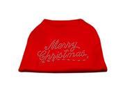 Mirage Pet Products 52 25 07 XXLRD Merry Christmas Rhinestone Shirt Red XXL 18