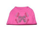Mirage Pet Products 52 25 20 XXXLBPK Candy Cane Crossbones Rhinestone Shirt Bright Pink XXXL 20