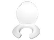 Jones Stephen 2445263 3W Big John White Seat Open Front w cover for Round Front or Elongated toilet bowls.
