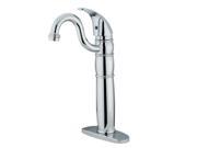 Kingston Brass KB1421LL Single Handle Vessel Sink Faucet with Optional Cover Plate