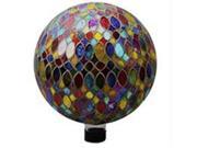 Very Cool Stuff Mosaic Glass Multi Shape Tile Gazing Globe Multicolored 10 Inch