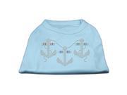 Mirage Pet Products 52 04 XLBBL Rhinestone Anchors Shirts Baby Blue XL 16
