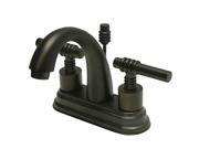 Kingston Brass KS8615ML Two Handle 4 in. Centerset Lavatory Faucet with Brass Pop up