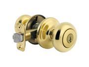Kwikset Polished Brass 4 Keyed Alike SmartKey Single Cylinder Juno Entry Knob