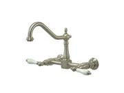 Kingston Brass KS1248PL 8 in. Center Wall Mount Kitchen Faucet