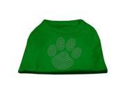 Mirage Pet Products 52 55 XSEG Clear Rhinestone Paw Shirts Emerald Green XS 8