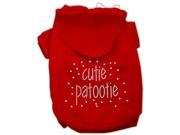 Mirage Pet Products 54 24 XSRD Cutie Patootie Rhinestone Hoodies Red XS 8