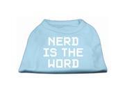 Mirage Pet Products 51 95 LGBBL Nerd is the Word Screen Print Shirt Baby Blue L 14