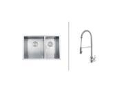 Ruvati RVC2346 Stainless Steel Kitchen Sink and Chrome Faucet Set