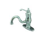Kingston Brass KS1401TL Single Handle 4 in. Centerset Lavatory Faucet with Push Up Optional Deck Plate