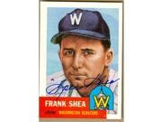 Autograph Warehouse 20941 Frank Shea Autographed 1953 Topps Archive Baseball Card Washington Senators