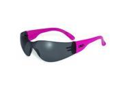 Safety Rider Neon Safety Glasses With Pink Smoke Lens