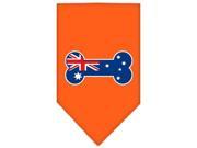 Mirage Pet Products 66 09 LGOR Bone Flag Australian Screen Print Bandana Orange Large