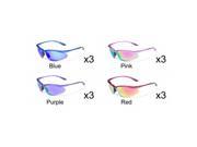 Safety Hollywood Color Frame Safety Glasses With G Tech Assorted Lens