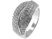 Doma Jewellery MAS02348 5 Sterling Silver Ring with Cubic Zirconia Size 5