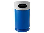 Commercial Zone 7532454099 Ecliptic Trash Container Comet Gray Lid with Blue Base