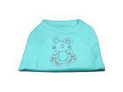 Mirage Pet Products 52 88 MDAQ Bunny Rhinestone Dog Shirt Aqua Med 12