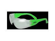 Safety Rider Neon Safety Glasses With Green Clear Lens