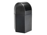 Commercial Zone 73790199 45 Gallon Hex Waste Container with Dome Lid Black