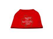 Mirage Pet Products 52 36 SMRD Happy St. Patricks Day Rhinestone Shirts Red S 10