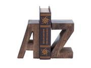 Woodland Import 14412 Wood Book End Pair with Wood Grain Design