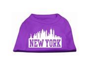 Mirage Pet Products 51 81 XSPR New York Skyline Screen Print Shirt Purple XS 8