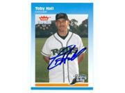 Autograph Warehouse 29141 Toby Hall Autographed Baseball Card Tampa Bay Devil Rays