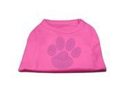 Mirage Pet Products 52 59 XLBPK Purple Paw Rhinestud Shirts Bright Pink XL 16