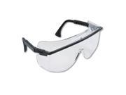 Sperian Protection Americas S2500 Astro OTG 3001 Wraparound Safety Glasses Black Plastic Frame Clear Lens