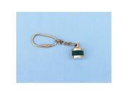 Handcrafted Model Ships K 256A Solid Brass Green Ship Oil Lamp Key Chain 4 in. Nautical Accents
