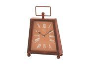 Woodland Import 56164 Trendy Metal Clock with Unique Shade of Red Color
