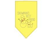 Mirage Pet Products 67 25 20 LGYW Snowmans Best Friend Rhinestone Bandana Yellow Large